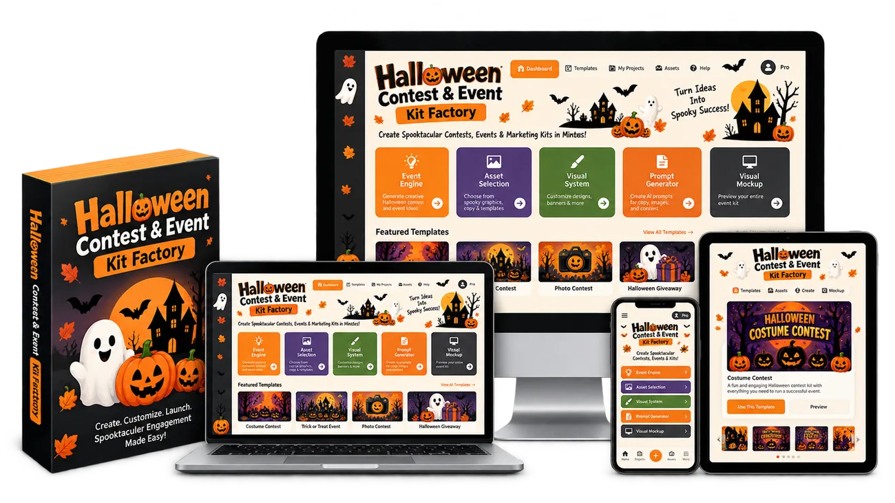 Halloween Contest and Event Kit Factory hero mockup 22222